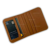 Brown Leather Wallet for Men with 3 Card Slots & Cash Pocket