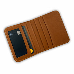 Brown Leather Wallet for Men with 3 Card Slots & Cash Pocket