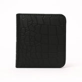 Premium Croc Embossed Leather Wallet Black Brown Tan