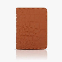 Premium Croc Embossed Leather Wallet Black Brown Tan