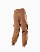 Men Brown Fleece Cargo Trouser Medium to XL