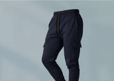 Men's Slim Fit Blue Fleece Trousers Winter Pakistan