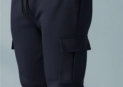 Men's Slim Fit Blue Fleece Trousers Winter Pakistan