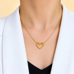Heart Design Gold Plated Necklace