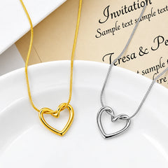 Heart Design Gold Plated Necklace