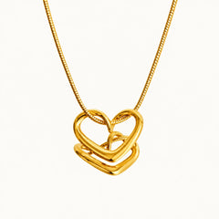 Heart Design Gold Plated Necklace