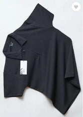 Black Cotton Polo Shirt for Men Summer Casual Wear