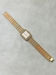 Women's Crystal Watch Golden Slim Dial Daily Wear