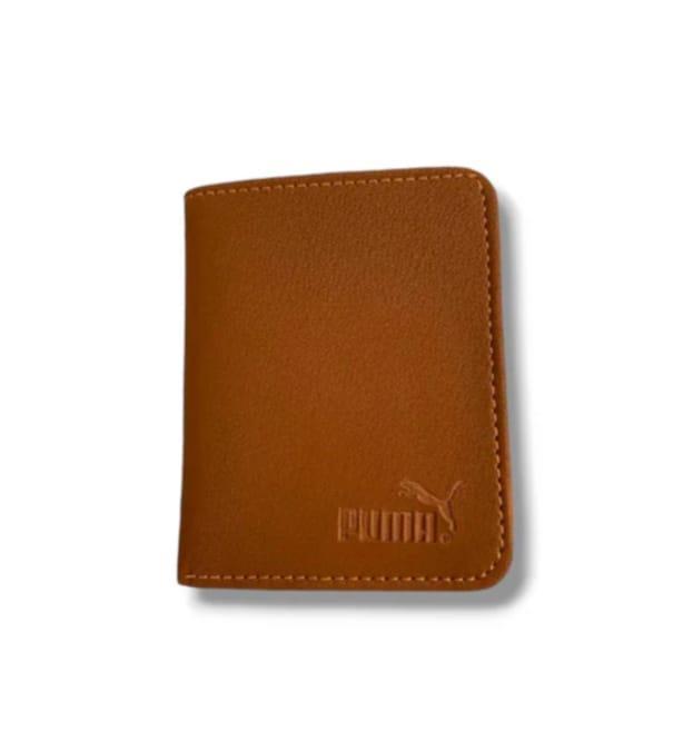 Brown Leather Wallet for Men with 3 Card Slots & Cash Pocket