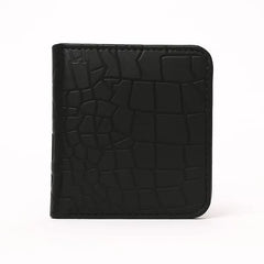 Premium Croc Embossed Leather Wallet Black Brown Tan