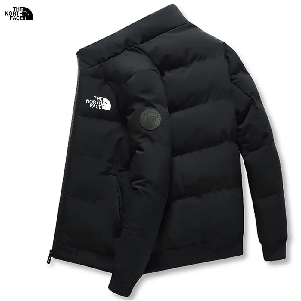 Men Black North Face Puffer Jacket Winter Warm Zipper