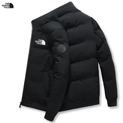 Men Black North Face Puffer Jacket Winter Warm Zipper