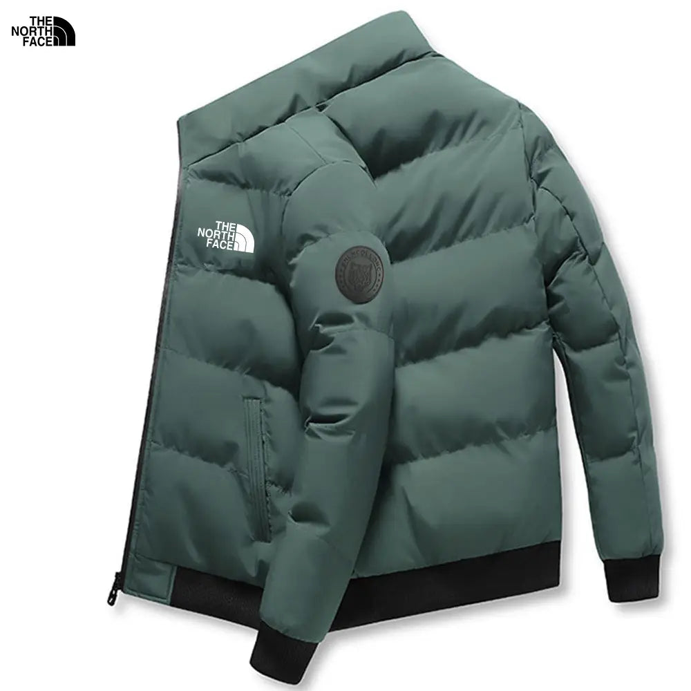Men Black North Face Puffer Jacket Winter Warm Zipper