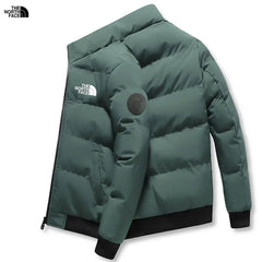 Men Black North Face Puffer Jacket Winter Warm Zipper
