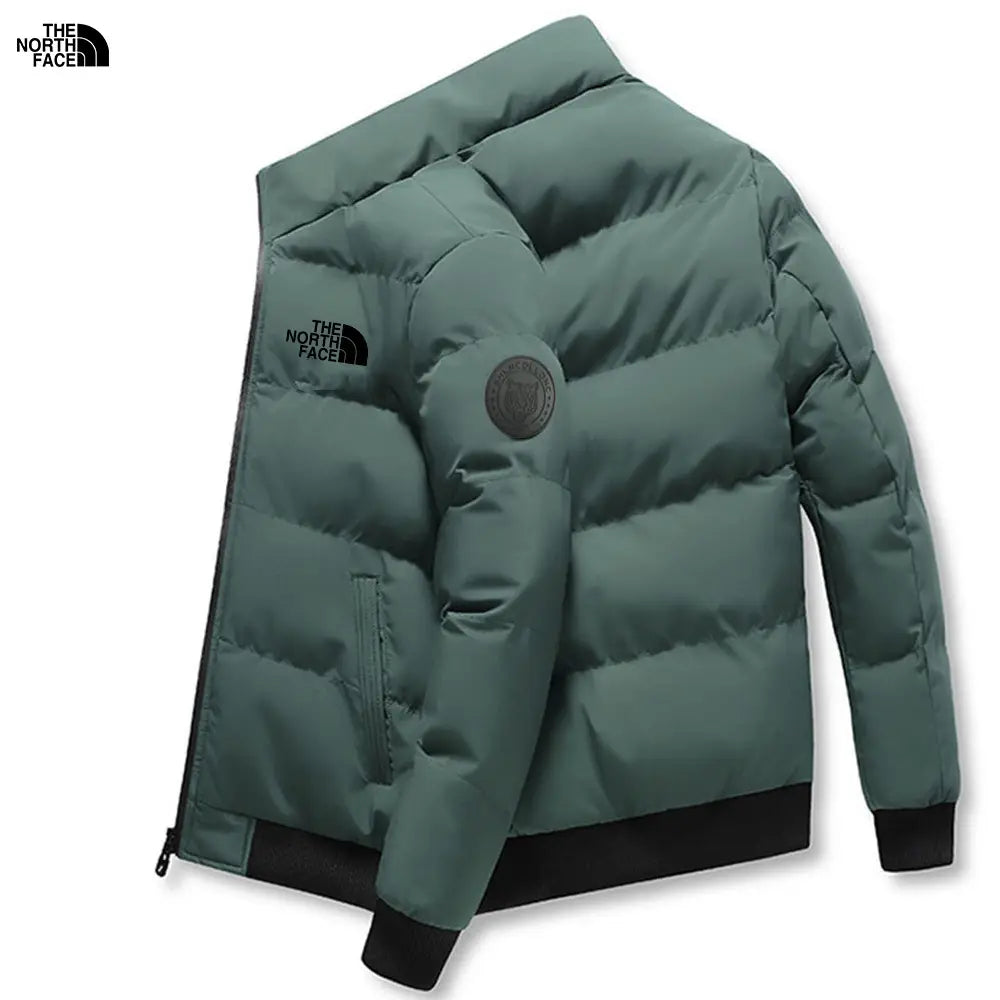 Men Black North Face Puffer Jacket Winter Warm Zipper