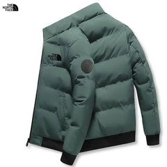 Men Black North Face Puffer Jacket Winter Warm Zipper