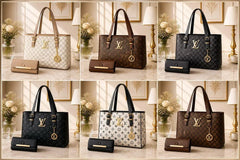Women's Beige Checkered Shoulder Bag with Gold Plated Hardware