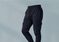 Men's Slim Fit Blue Fleece Trousers Winter Pakistan