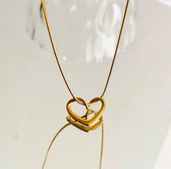 Heart Design Gold Plated Necklace