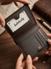 Men's Double Fold Crocodile Design Wallet