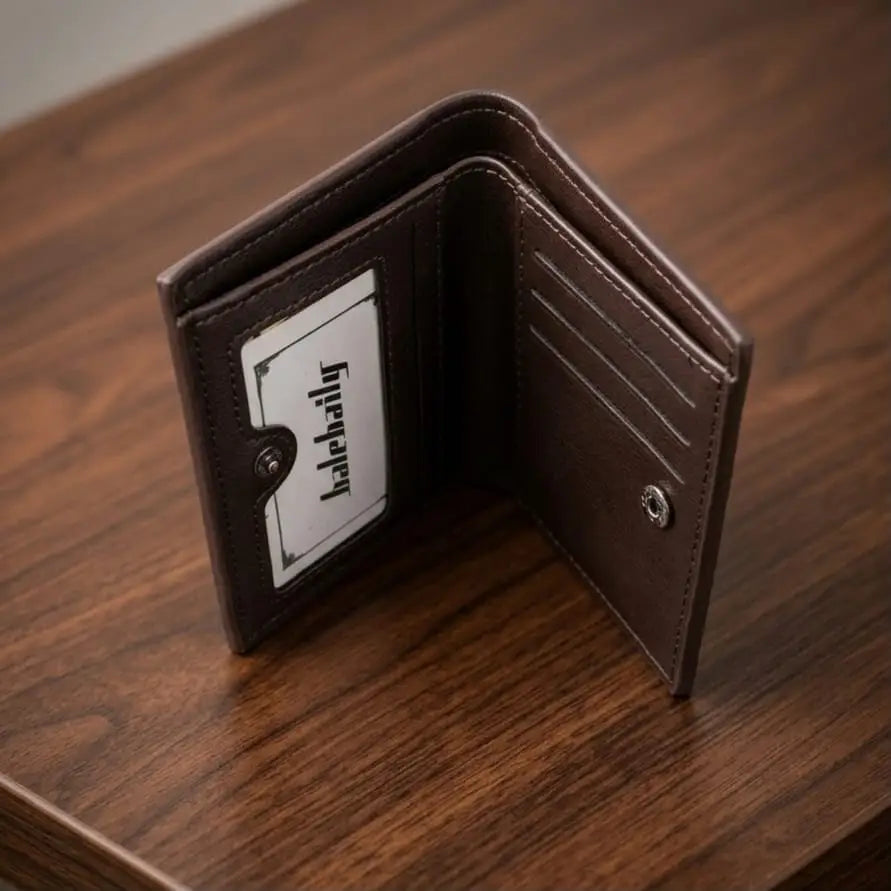 Men's Double Fold Crocodile Design Wallet