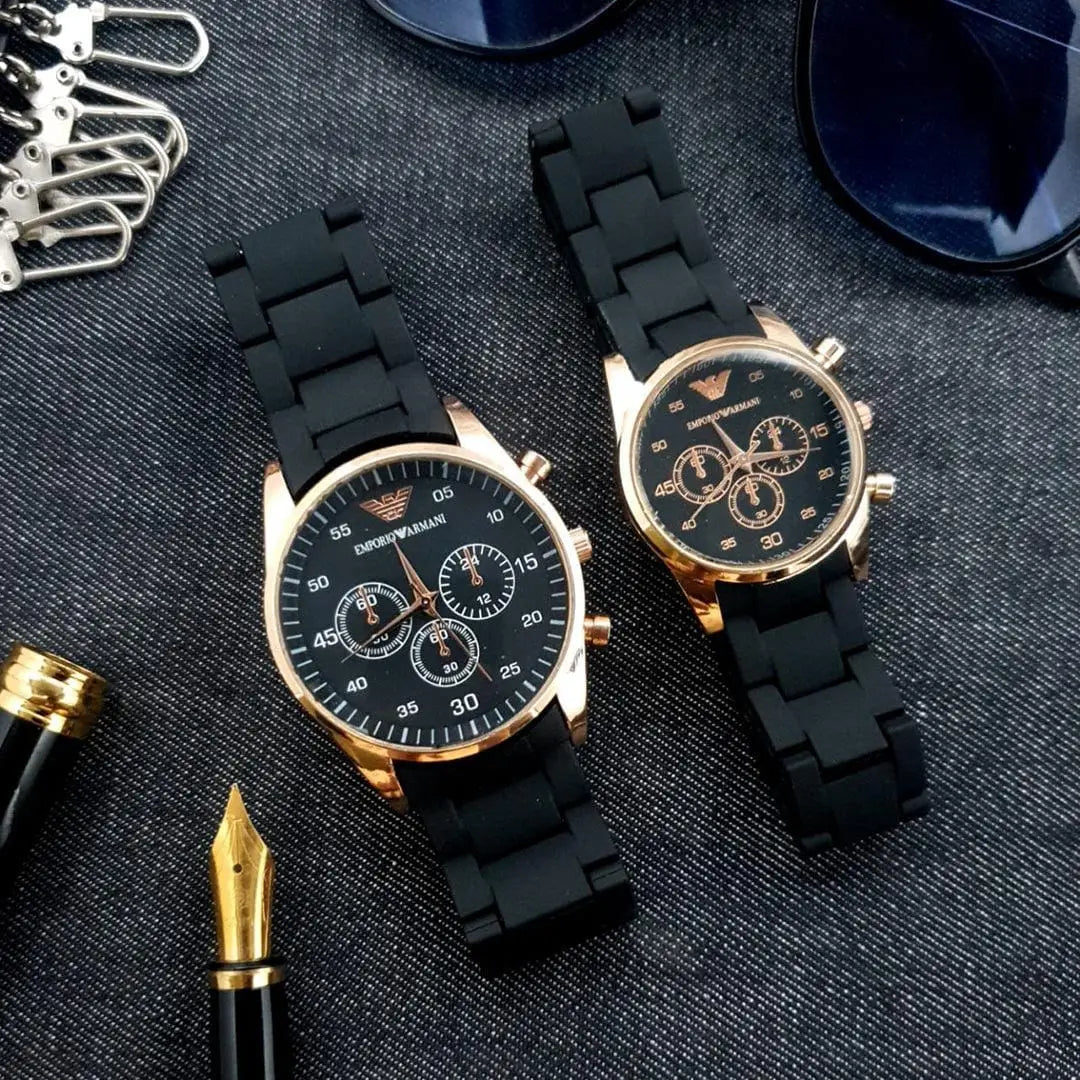 Unisex Chronograph Armani Couple Watch