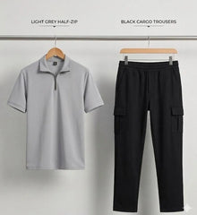 2 Pcs Men's Dri Fit Plain Ziper Track Suit