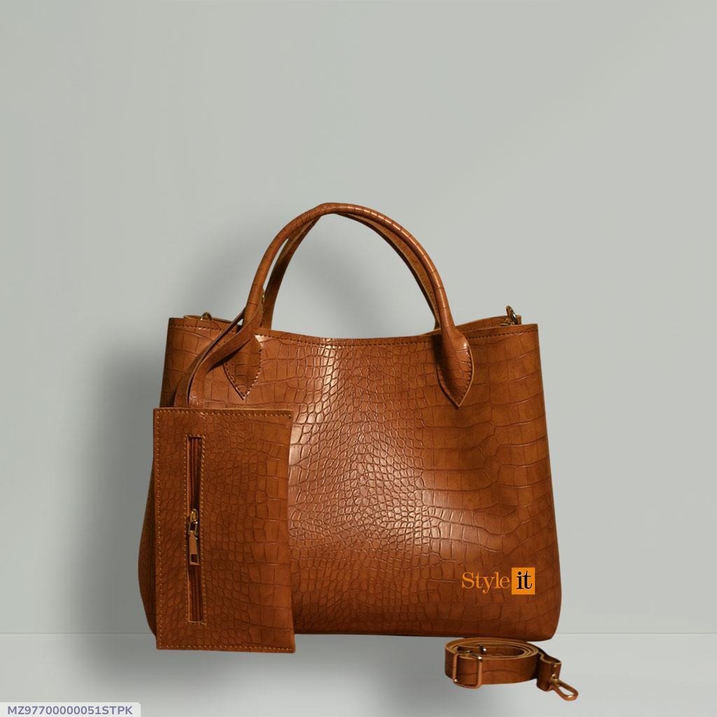 Premium PU Leather Handbag & Wallet Set for Women